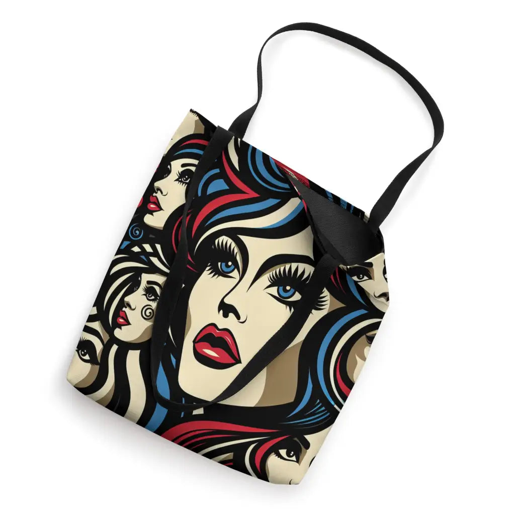 Pop Diva Muses: Bold Retro Reflections Tote Bag Apparel