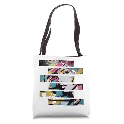 Pop Glam: Fragmented Allure Tote Bag Apparel