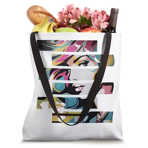 Pop Glam: Fragmented Allure Tote Bag Apparel