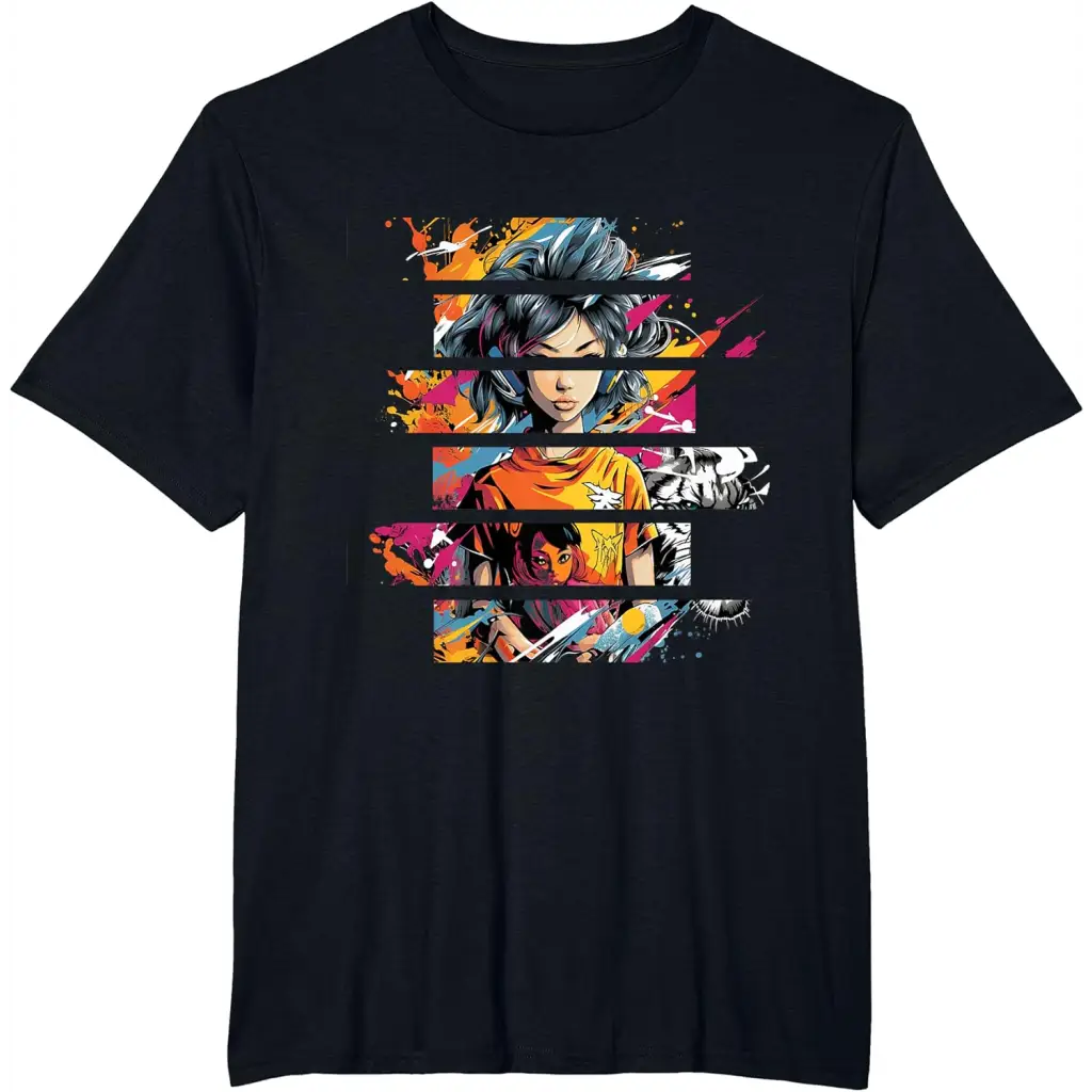 Portrait of Anime Imagination T-Shirt - Black / Men’s Big