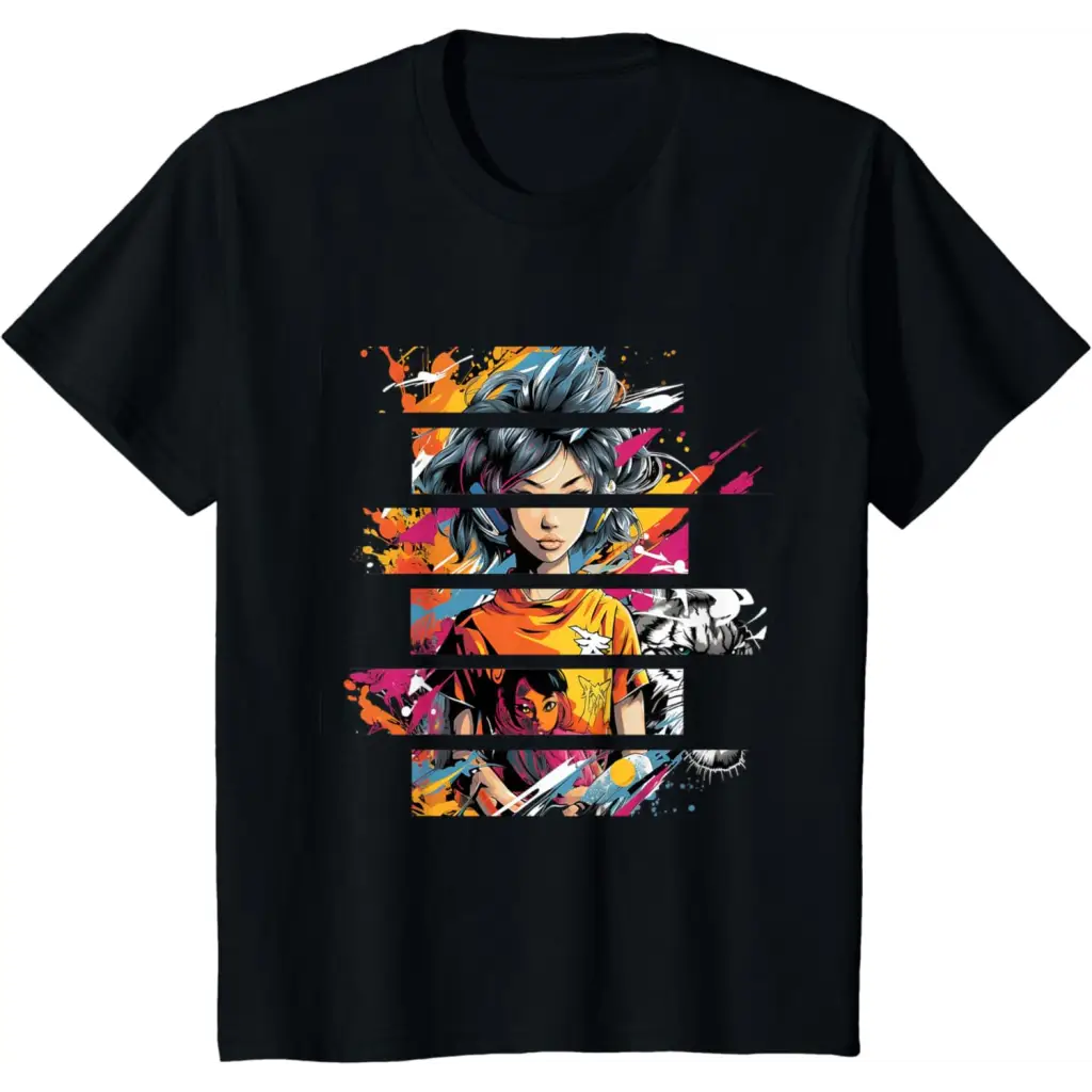 Portrait of Anime Imagination T-Shirt - Black / Youth