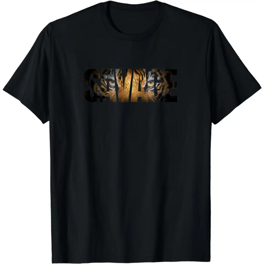 Predator’s Gaze: Savage Tiger Stare T-Shirt - Black / Men