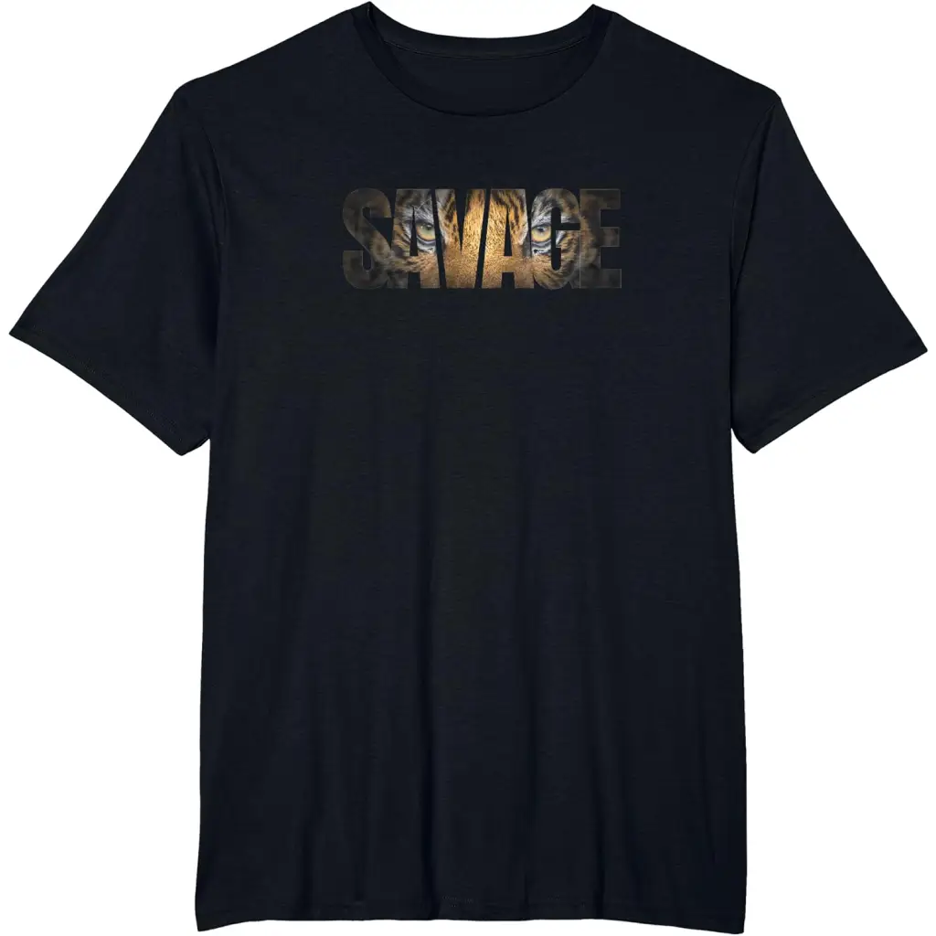 Predator’s Gaze: Savage Tiger Stare T-Shirt - Black