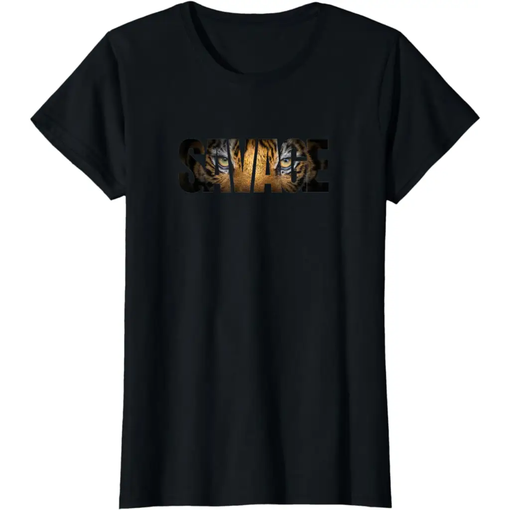 Predator’s Gaze: Savage Tiger Stare T-Shirt - Black