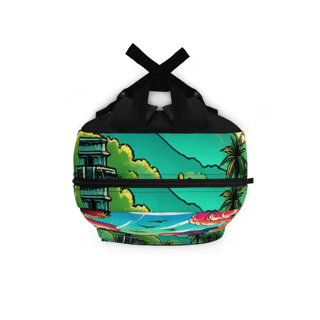 Prehistoric Landscape Explosion Backpack One size Bags