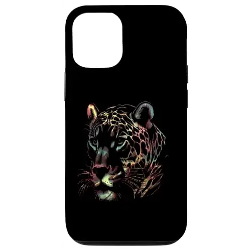 Prismatic Predator: The Watchful Leopard Case (iPhone