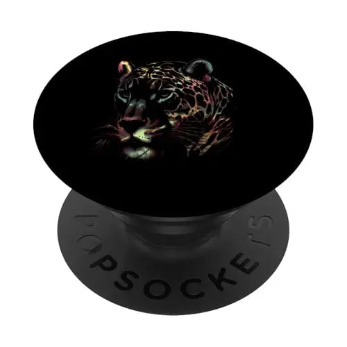 Prismatic Predator: The Watchful Leopard PopSockets