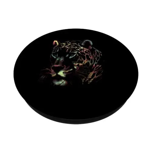 Prismatic Predator: The Watchful Leopard PopSockets