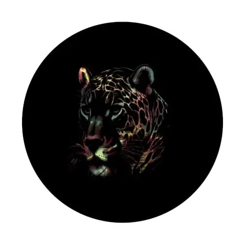Prismatic Predator: The Watchful Leopard PopSockets