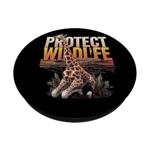 Protect Wildlife: Sunset Giraffe PopSockets Swappable