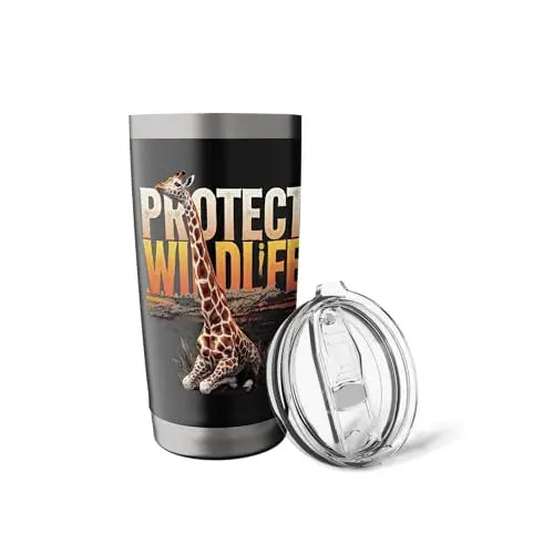 Protect Wildlife: Sunset Giraffe Stainless Steel Insulated