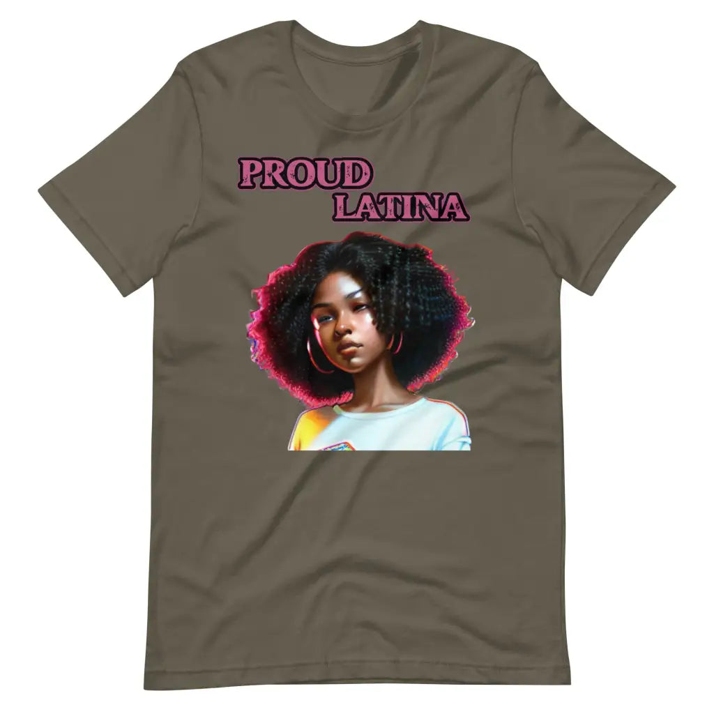 Proud Latina t-shirt - Army / S