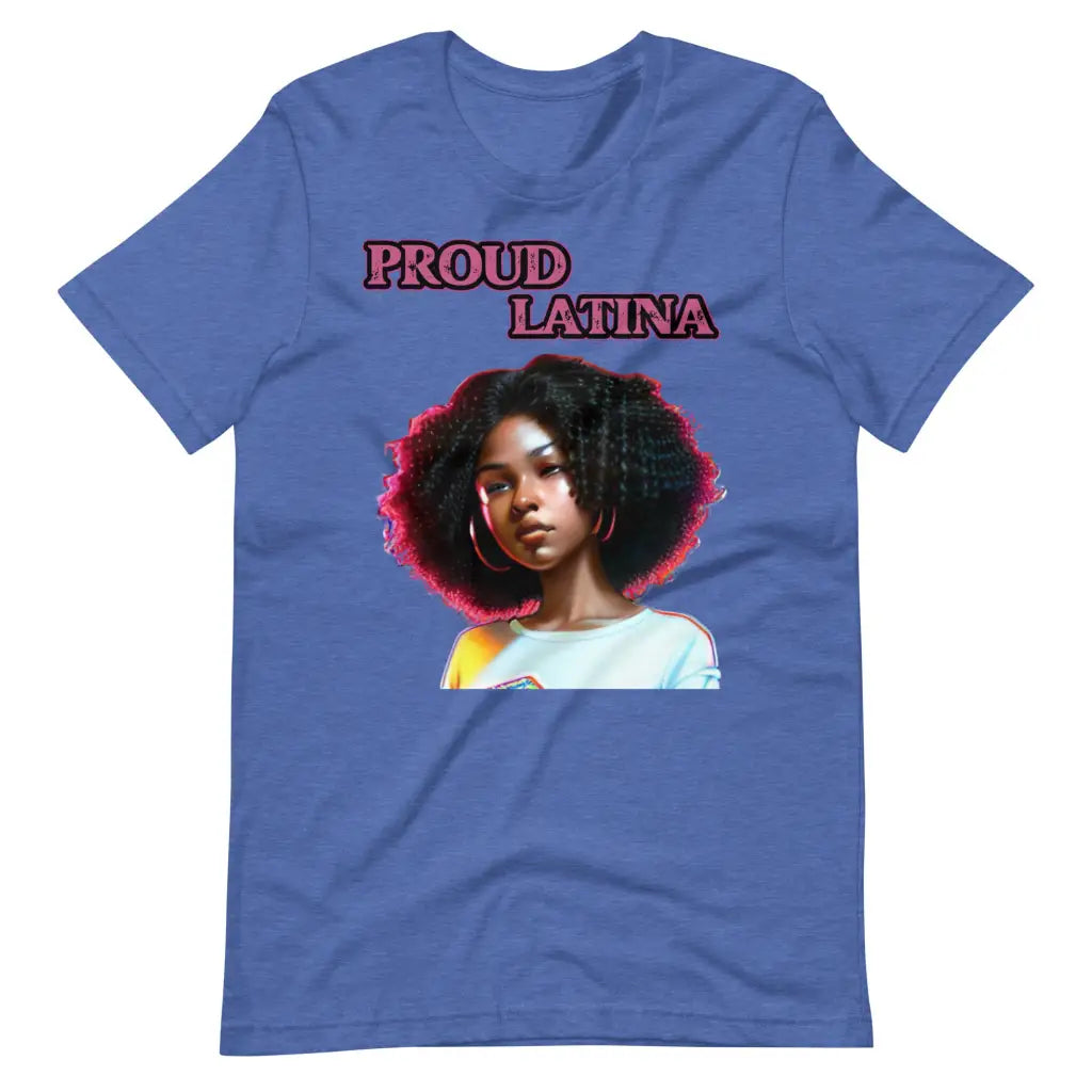 Proud Latina t-shirt - Heather True Royal / S