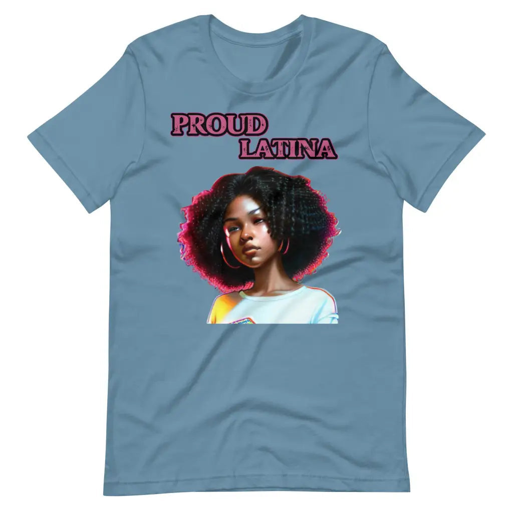 Proud Latina t-shirt - Steel Blue / S