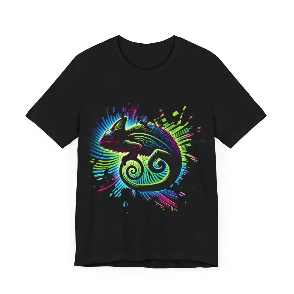 Psychedelic Chameleon Spiral - Jersey Short Sleeve Tee