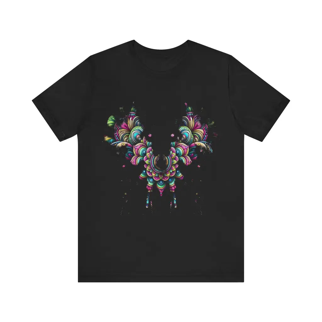 Psychedelic Petals - Jersey Short Sleeve Tee - Black / S