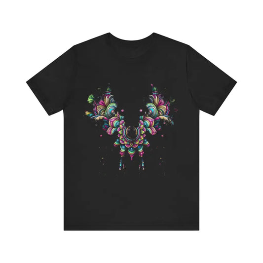 Psychedelic Petals - Jersey Short Sleeve Tee - Black / S