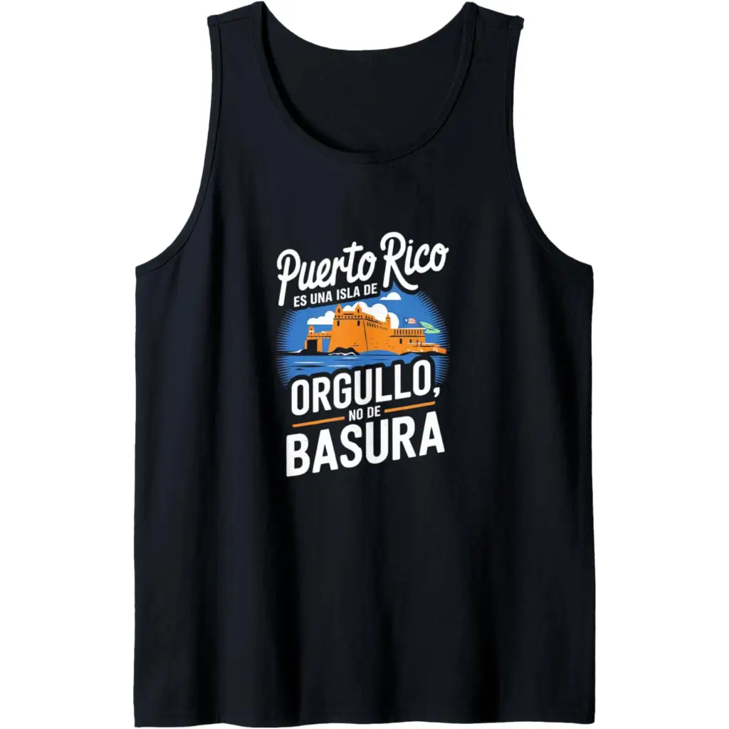 Puerto Rico: Orgullo No Basura Tank Top - Black / Men