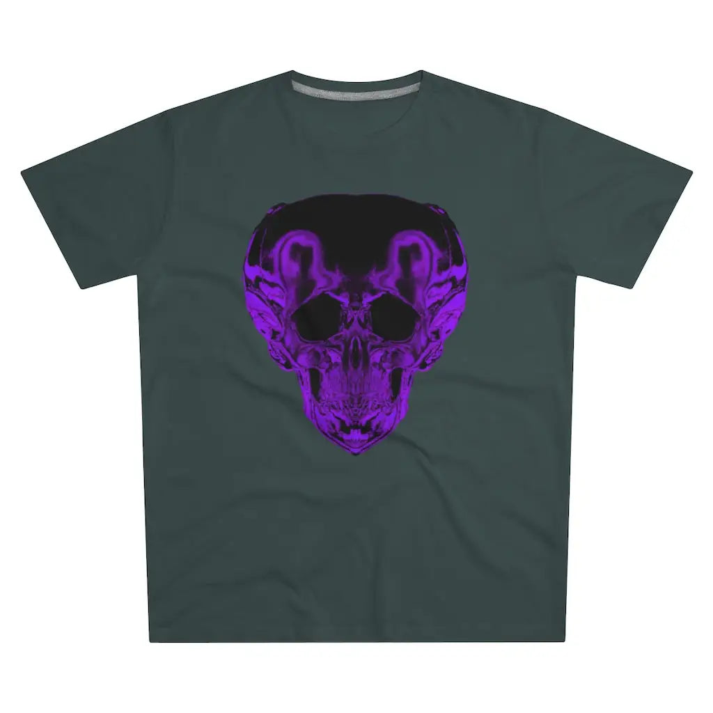 Purple Smiley Skull Men’s Modern-fit Tee - Charcoal / S