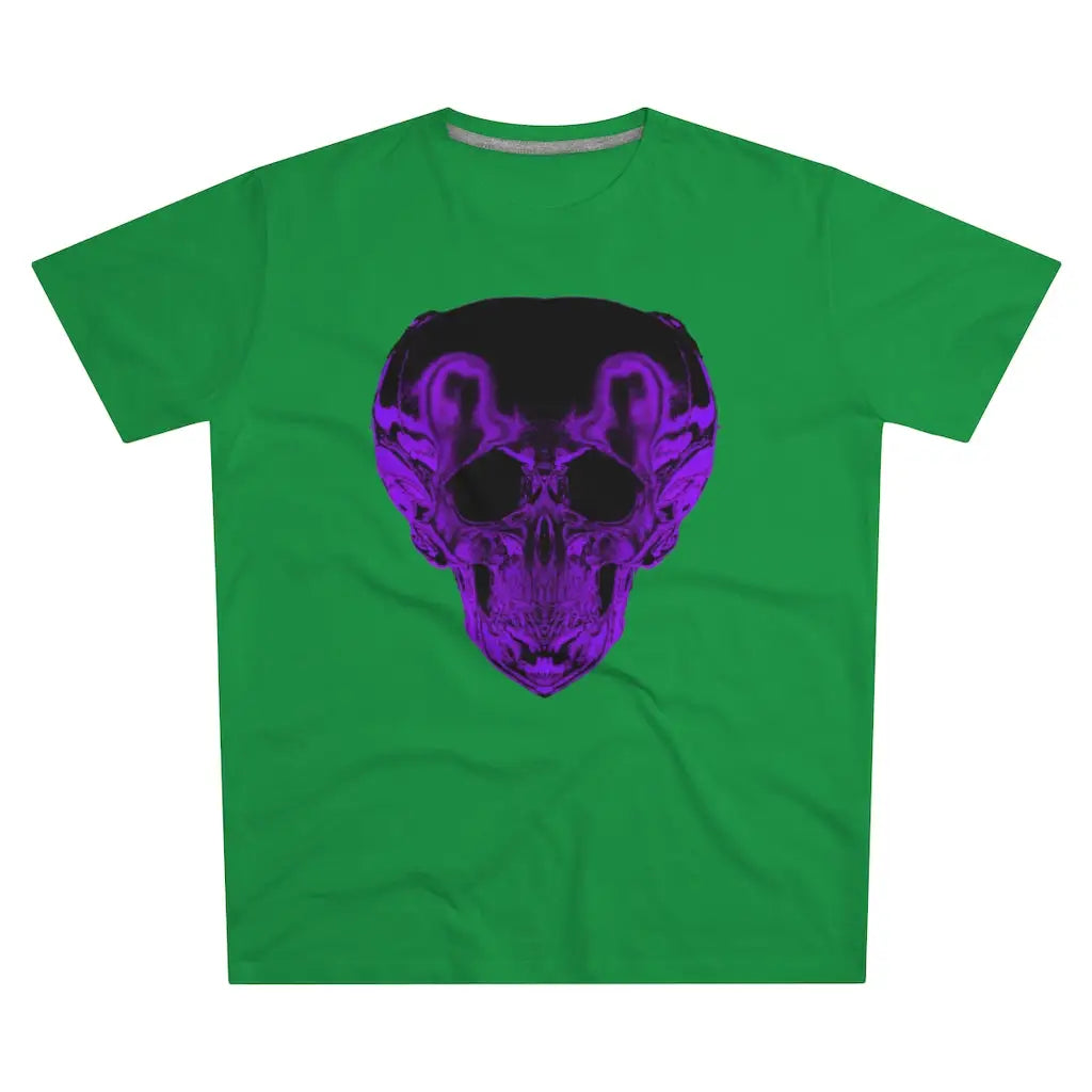 Purple Smiley Skull Men’s Modern-fit Tee - Kelly Green