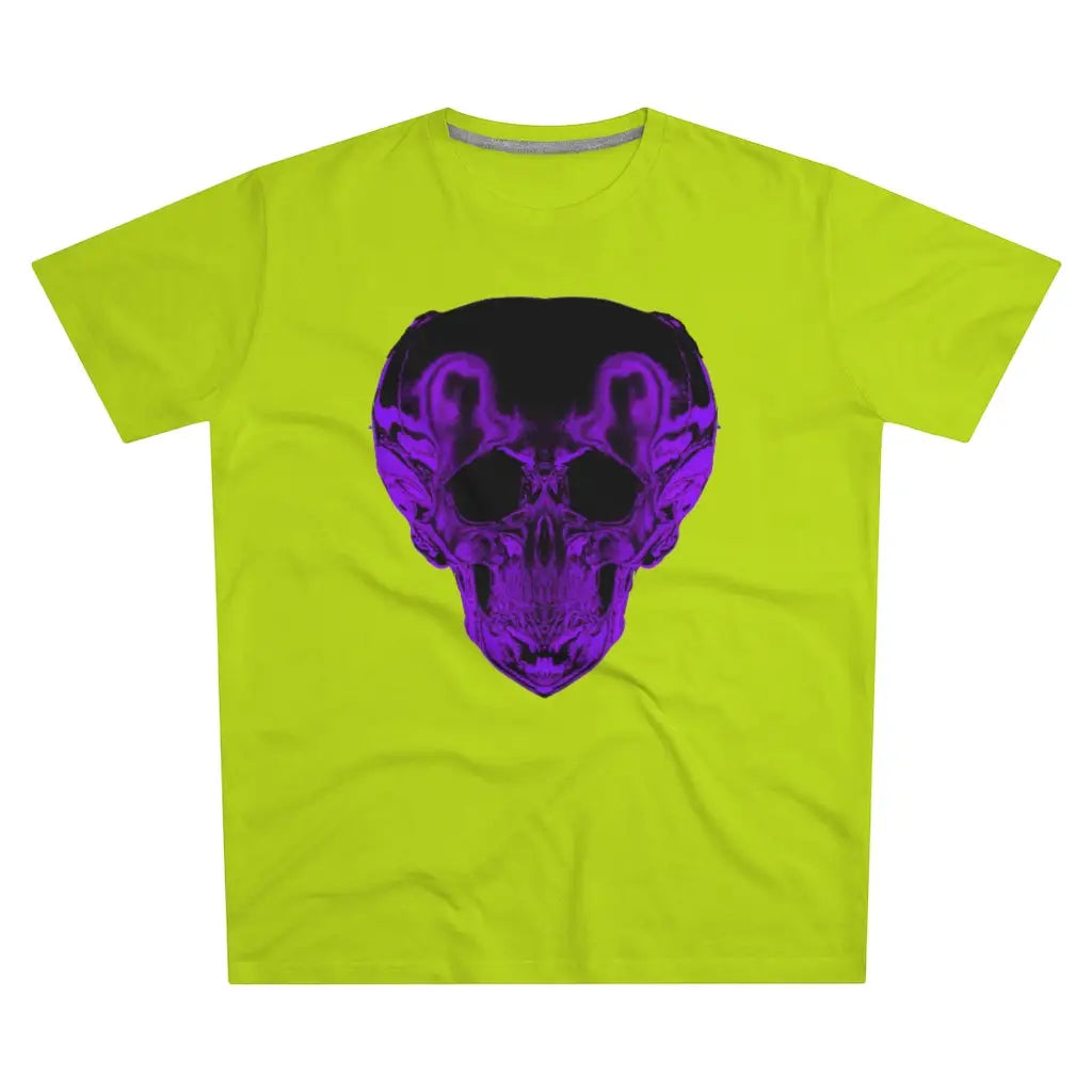 Purple Smiley Skull Men’s Modern-fit Tee - Lime / S