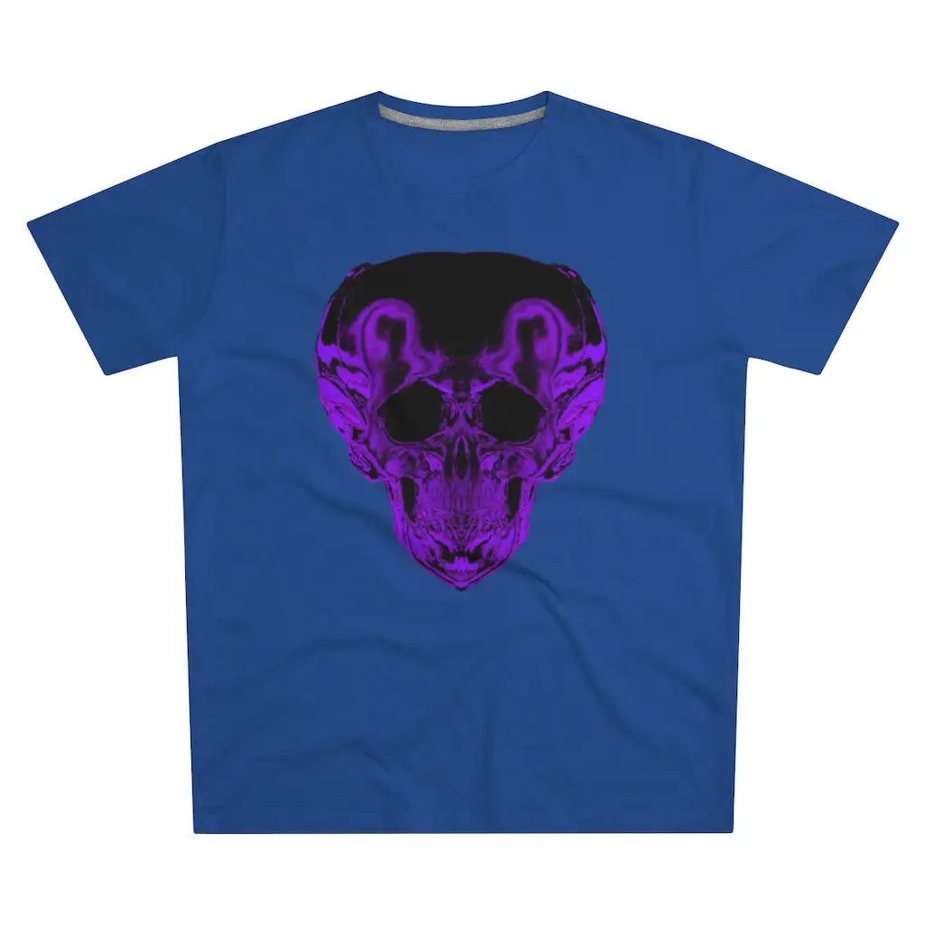 Purple Smiley Skull Men’s Modern-fit Tee - Royal Blue / S