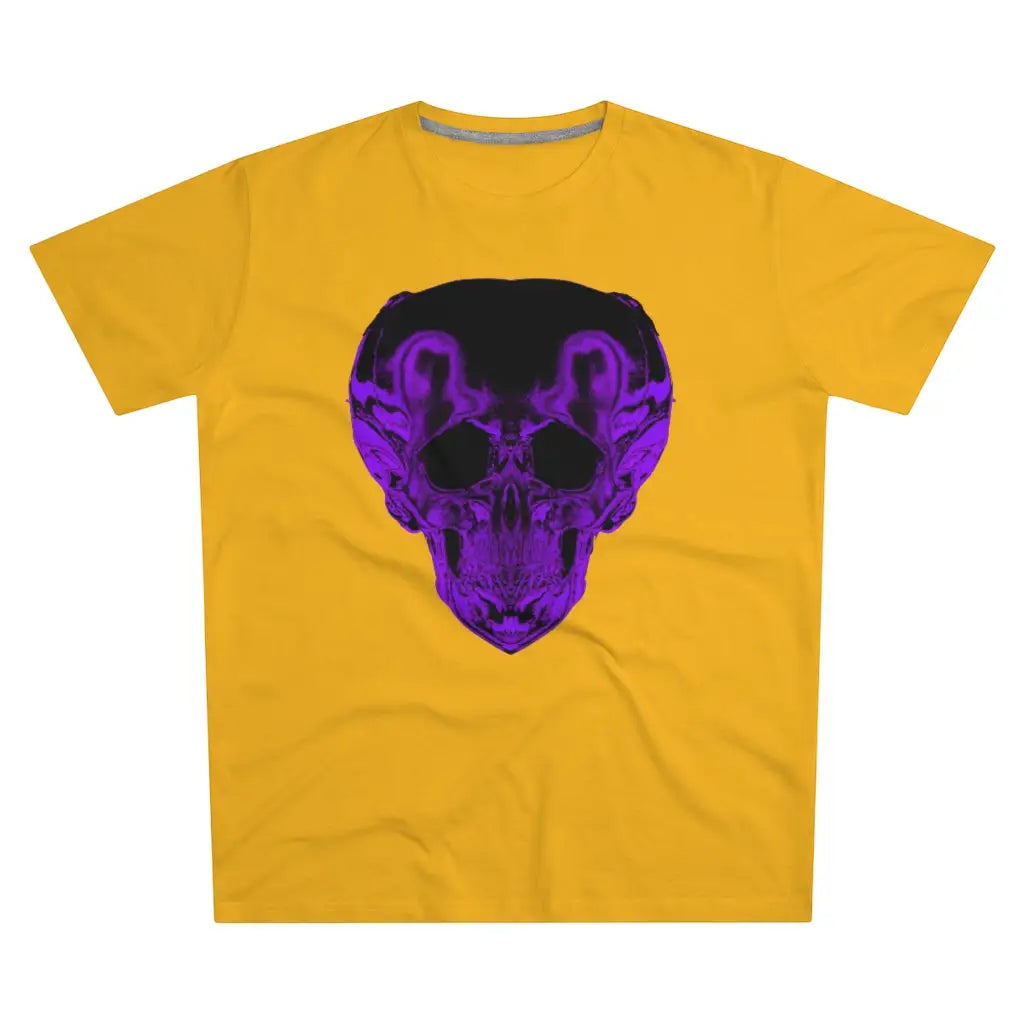 Purple Smiley Skull Men’s Modern-fit Tee - Sunflower / S