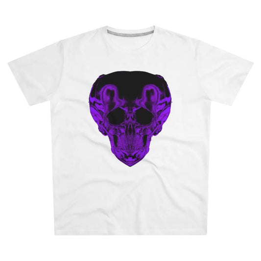 Purple Smiley Skull Men’s Modern-fit Tee - White / S