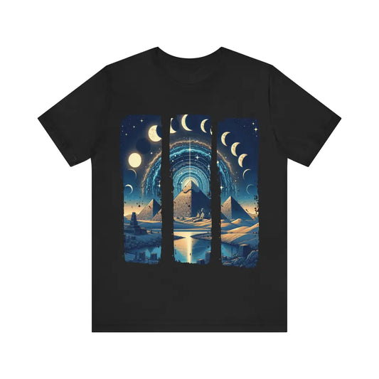 Pyramids of the Phases - Jersey Short Sleeve Tee - Black