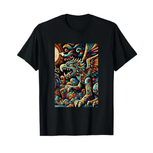 Quetzalcoatl’s Roar: Guardian of the Sun’ T Shirt Apparel