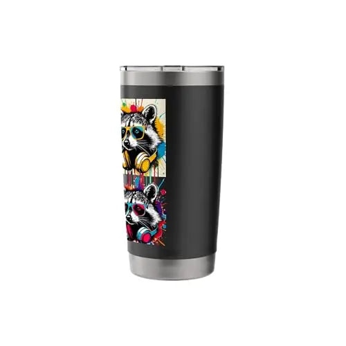 Raccoon Riot: Urban Beats and Street Colors Stainless Steel