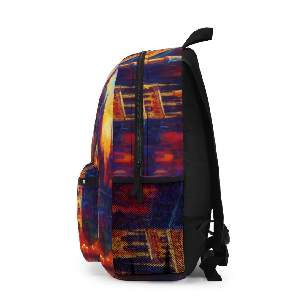 Radiance Above A Majestic Cityscape Backpack One size Bags