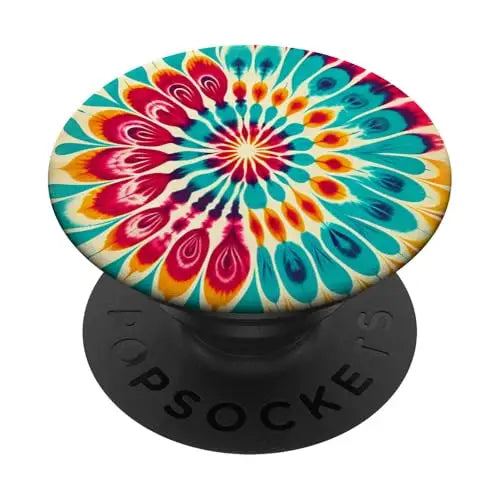 Radiant Vortex: Psychedelic Burst PopSockets Swappable