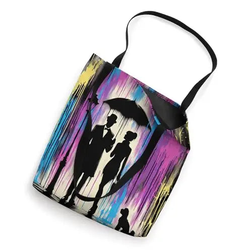 Rainy Romance: A Night of Elegance Tote Bag Apparel