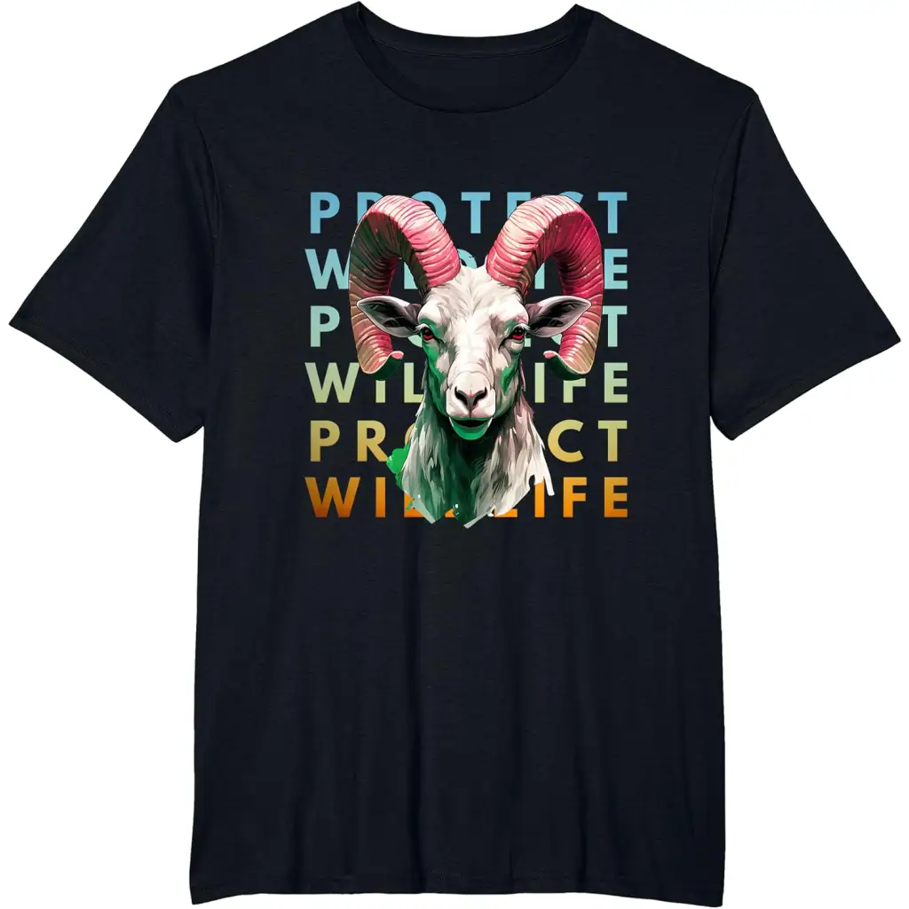 Ram’s Call: Protecting Wildlife in Bold Color T-Shirt