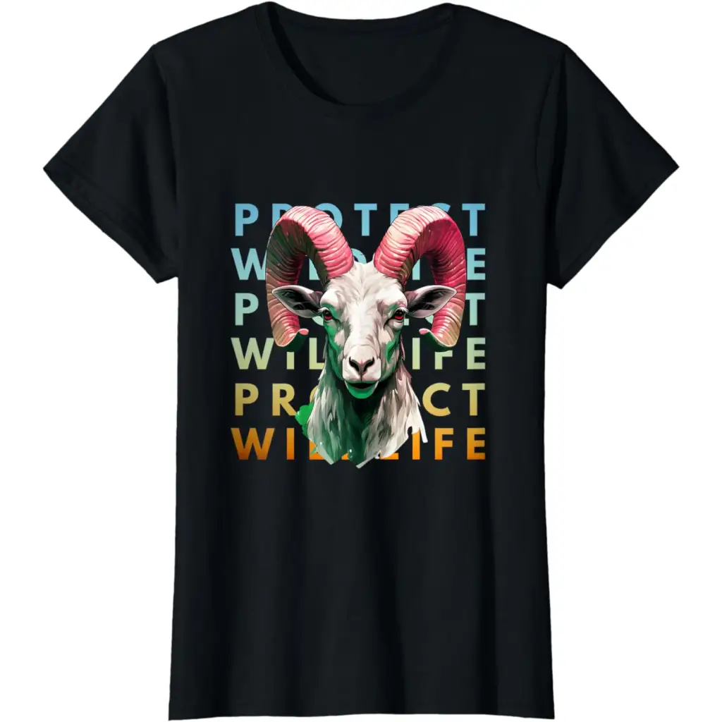 Ram’s Call: Protecting Wildlife in Bold Color T-Shirt