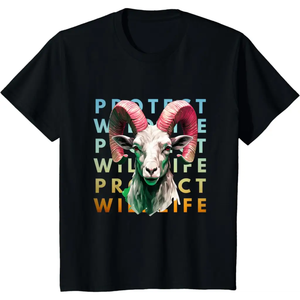 Ram’s Call: Protecting Wildlife in Bold Color T-Shirt