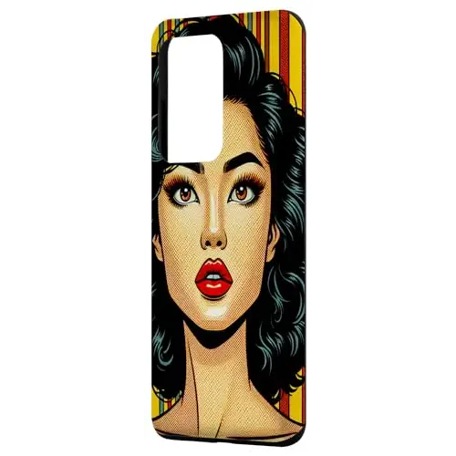 Red Lips and Almond Eyes: Comic Style Portrait of Beauty