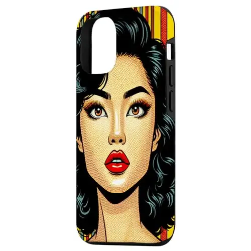 Red Lips and Almond Eyes: Comic Style Portrait of Beauty