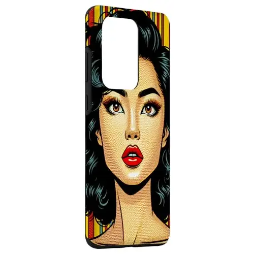 Red Lips and Almond Eyes: Comic Style Portrait of Beauty