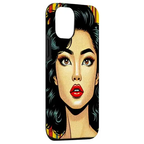 Red Lips and Almond Eyes: Comic Style Portrait of Beauty