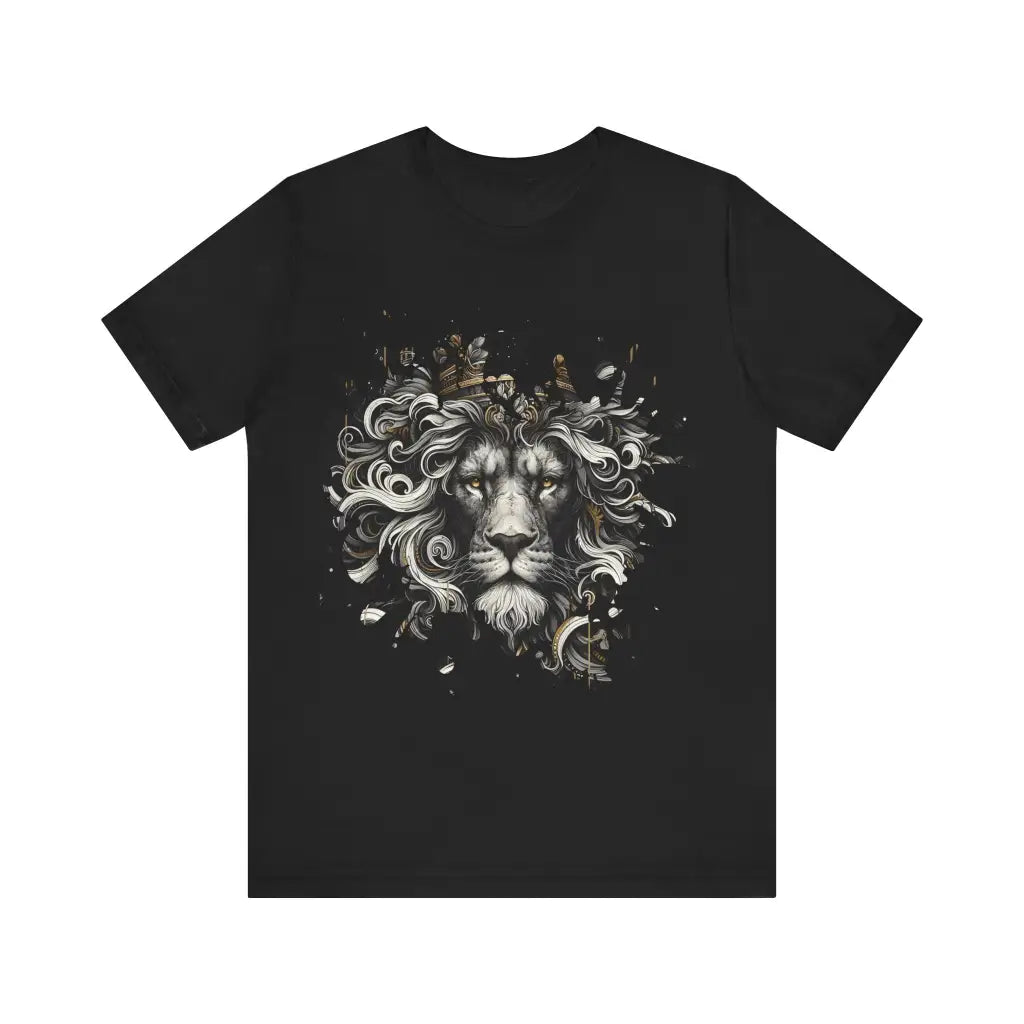 Regal Feline Majesty - Jersey Short Sleeve Tee - Black / S