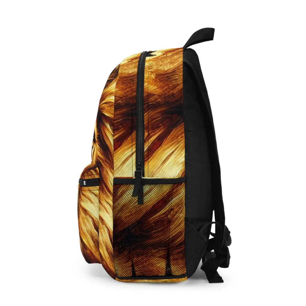 Regal Lion King in Golden Crown - Backpack - One size - Bags