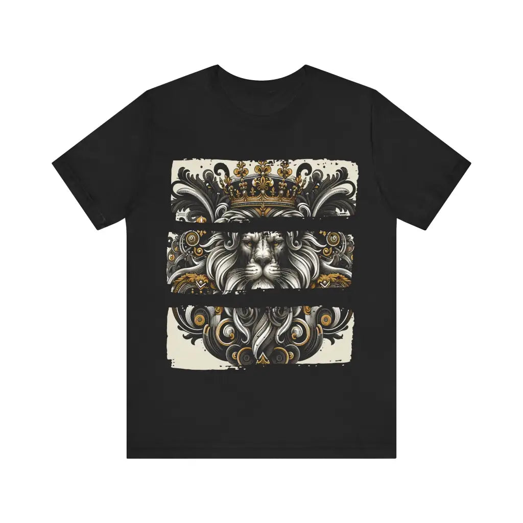 Regal Lion Majesty - Jersey Short Sleeve Tee - Black / S