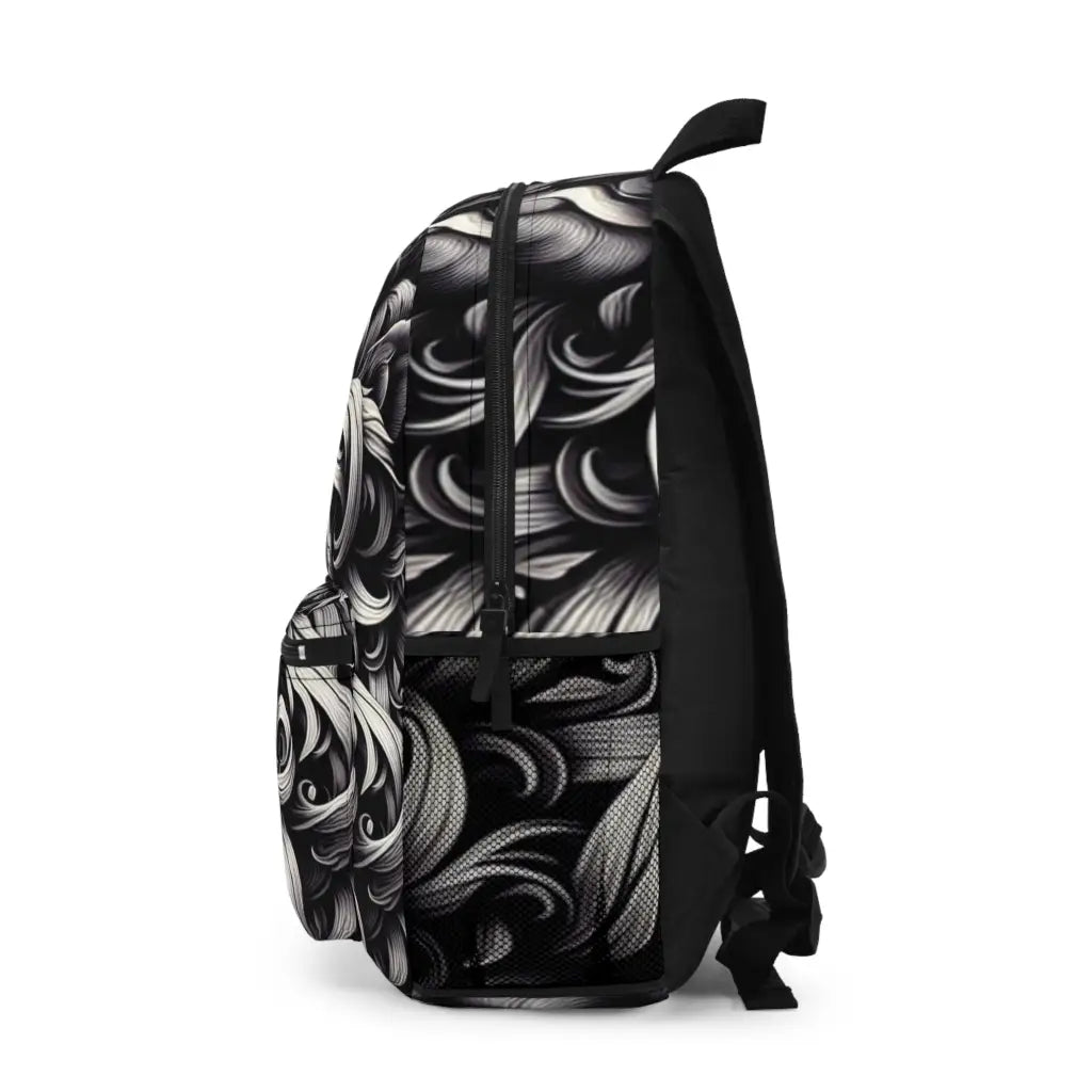 Regal Majesty in Monochrome Backpack One size Bags