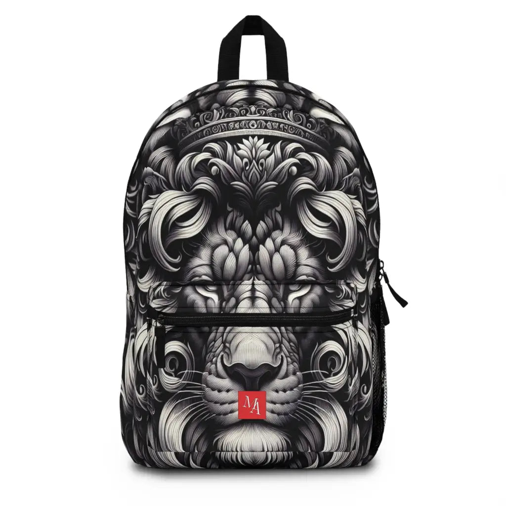 Regal Majesty in Monochrome Backpack One size Bags