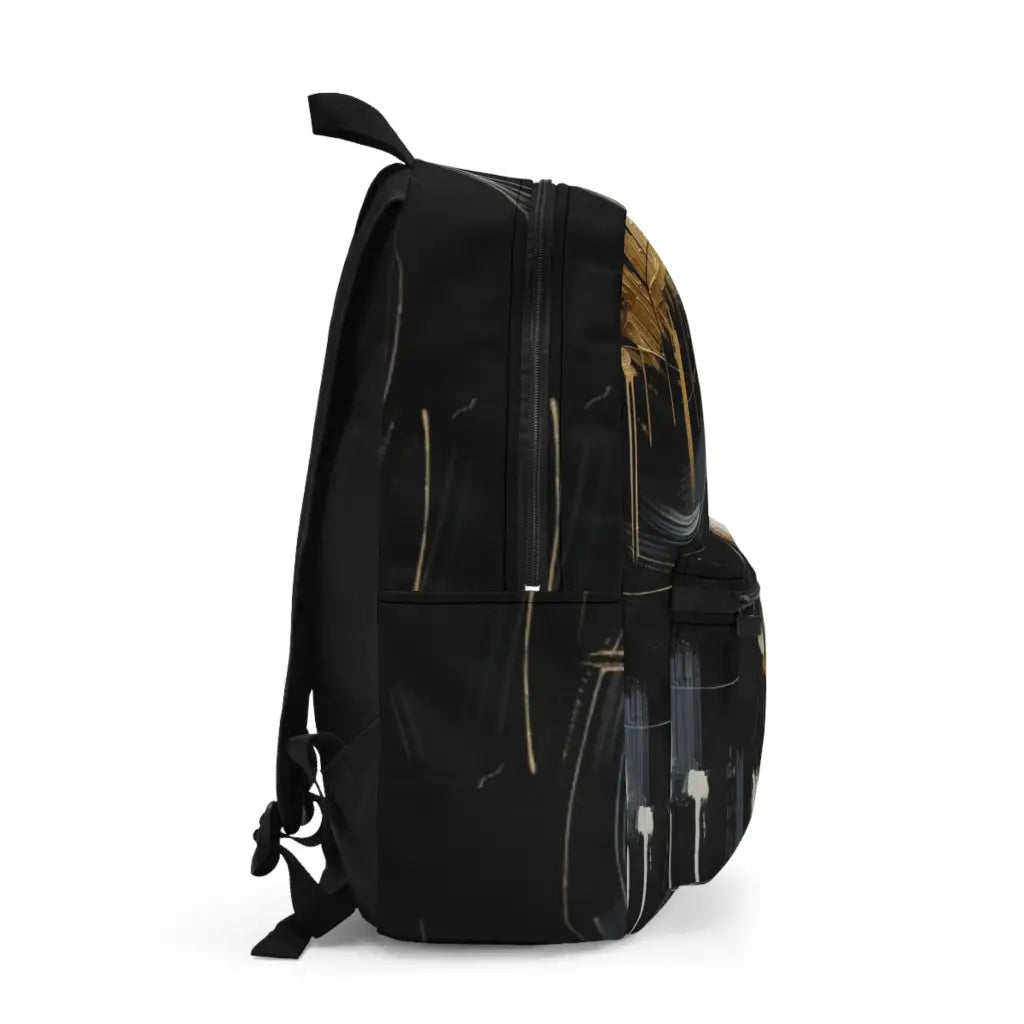 Regal Portrait in Monochrome and Gold - Backpack - One size