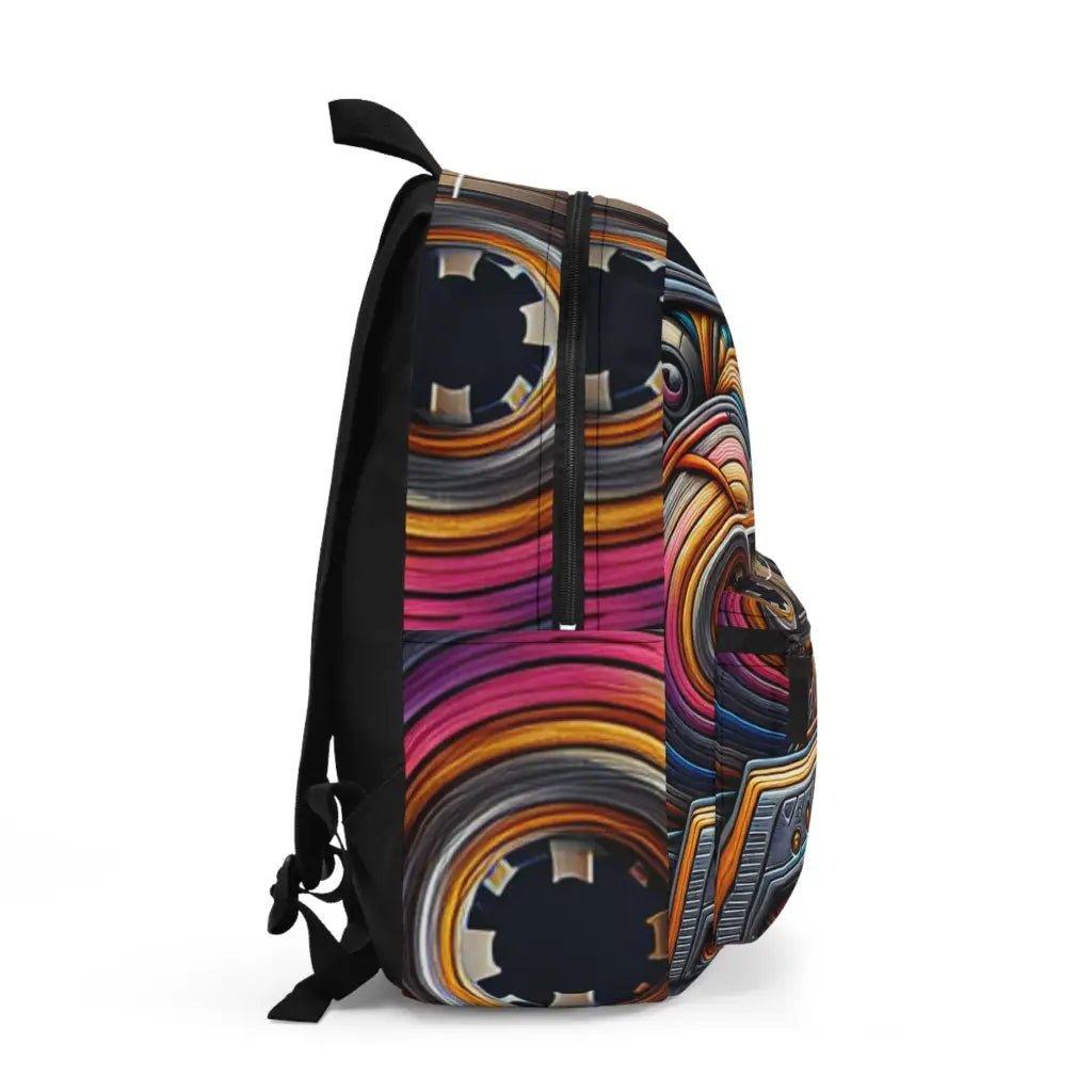 Retro Cassette Artistry Backpack One size Bags