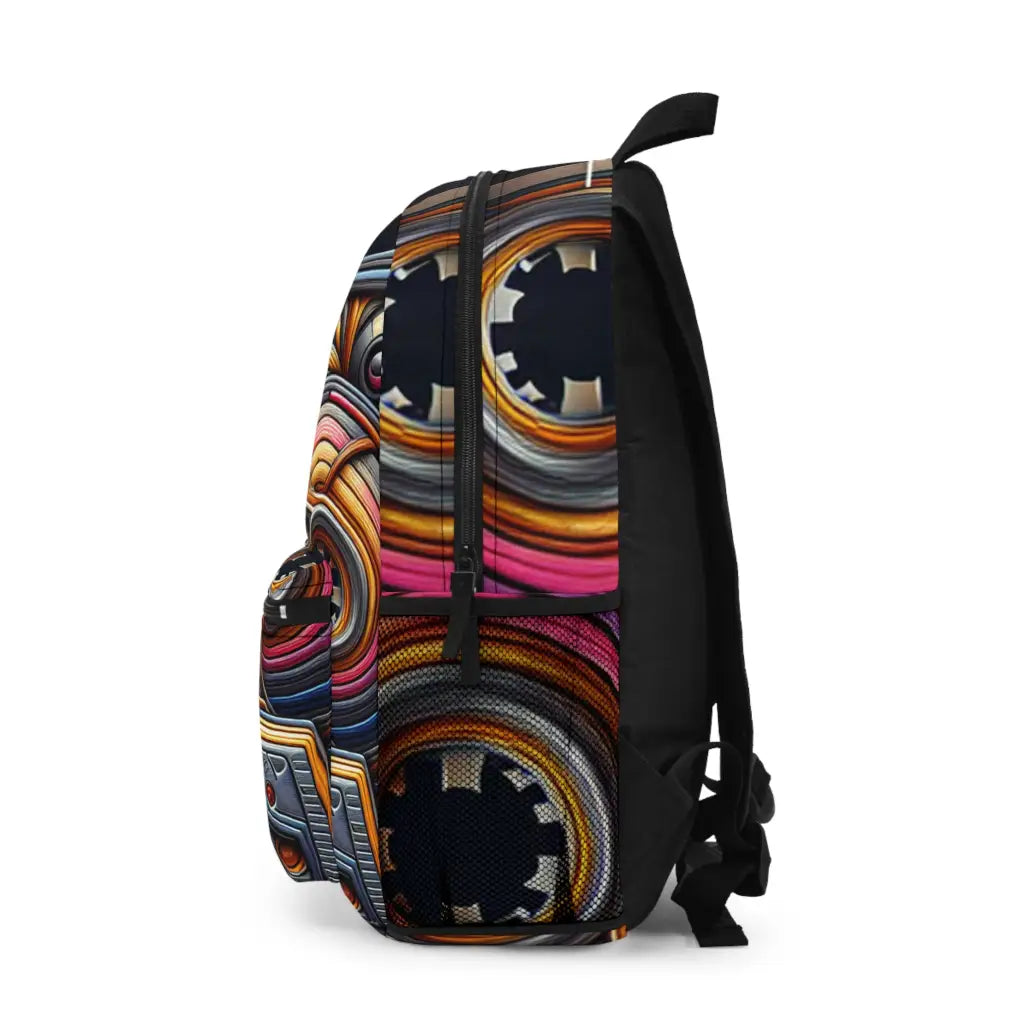 Retro Cassette Artistry Backpack One size Bags