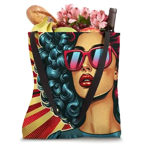 Retro Radiance: Bold and Fearless Tote Bag Apparel